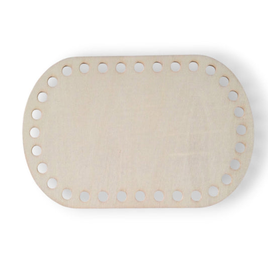 Base de madera ovalada para tejer