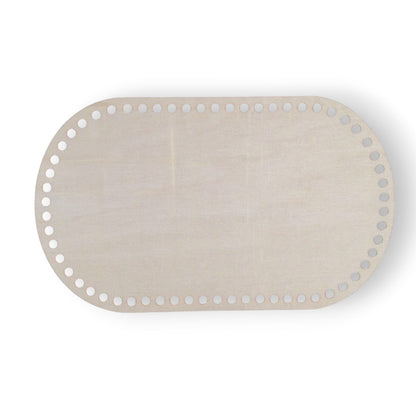 Base de madera ovalada para tejer