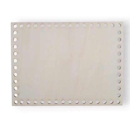 Base de madera rectangular para tejer