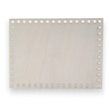 Base de madera rectangular para tejer