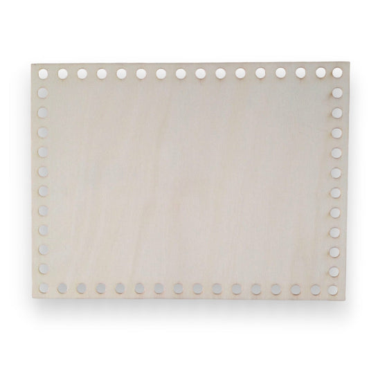 Base de madera rectangular para tejer