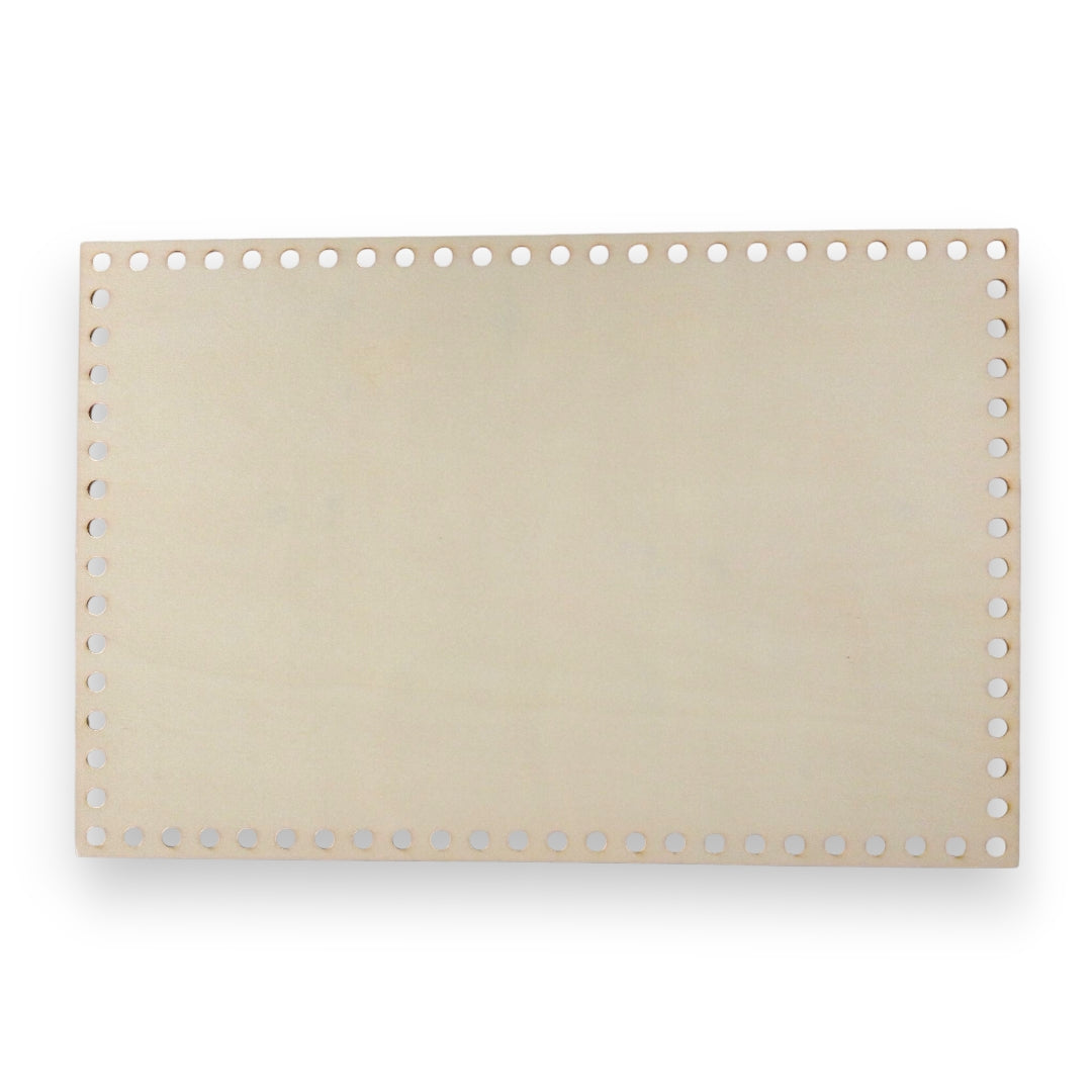 Base de madera rectangular para tejer