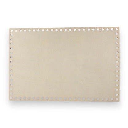 Base de madera rectangular para tejer