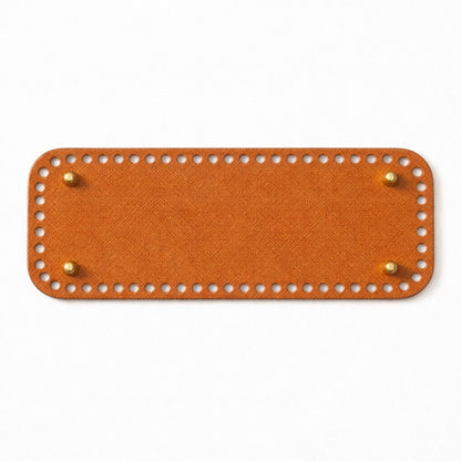 Base rectangular sintética marrón para bolsos (perforada)