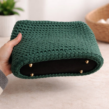 Base ovalada sintética negra para bolsos (perforada)
