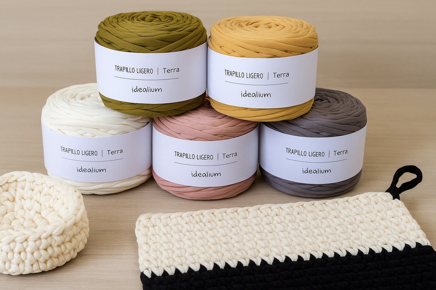 Bobina de Trapillo Ligero TERRA (285-300g) – Colores lisos
