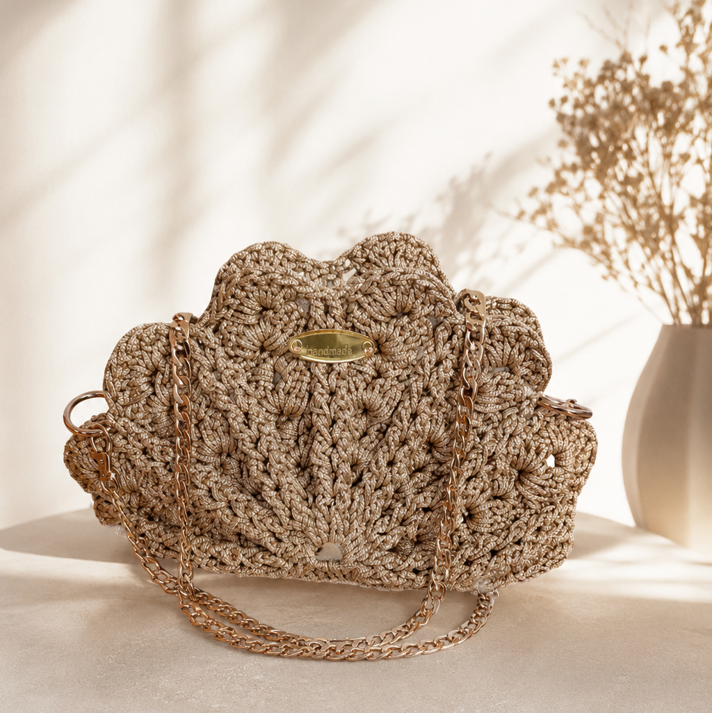 Bolso Concha Alia – Bolso de Crochet Artesanal Premium