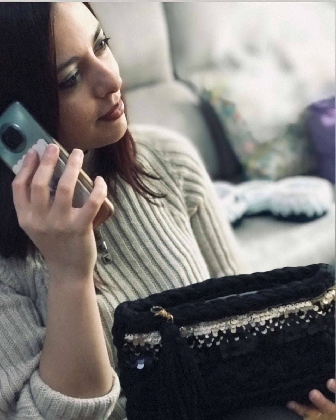 BOLSO DE MANO A CROCHET