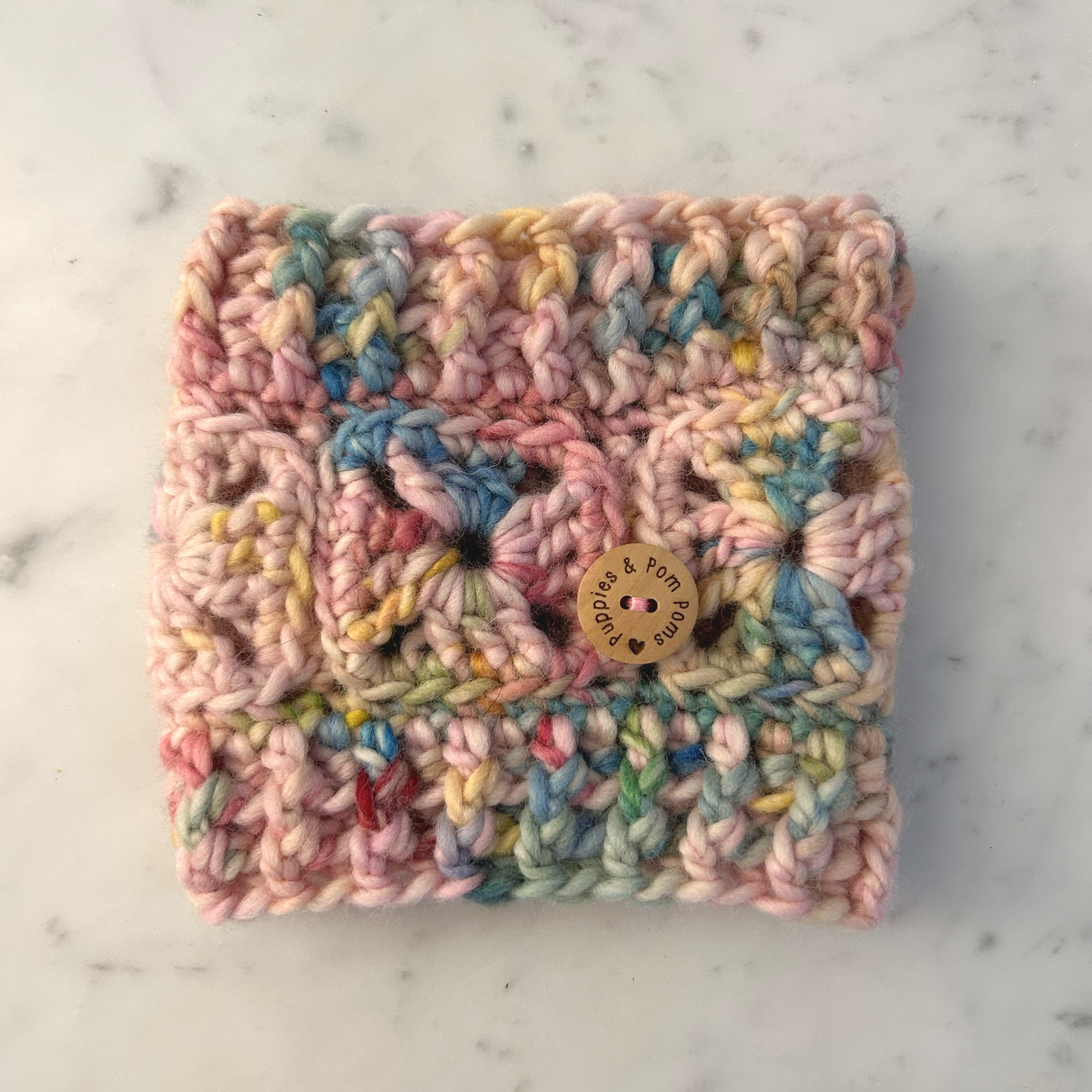 Handmade Crochet Dog Snood - Yarnicorn Granny Squares