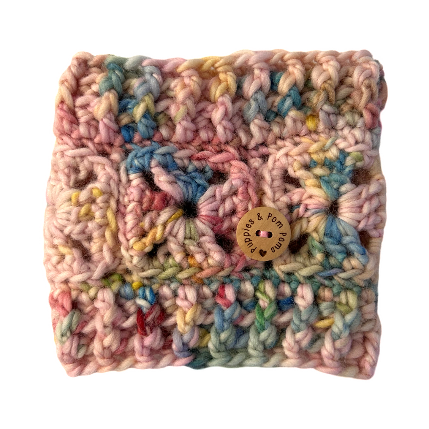 Handmade Crochet Dog Snood - Yarnicorn Granny Squares