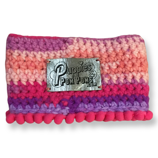 Rainbow Pink Crochet Snood / Buff