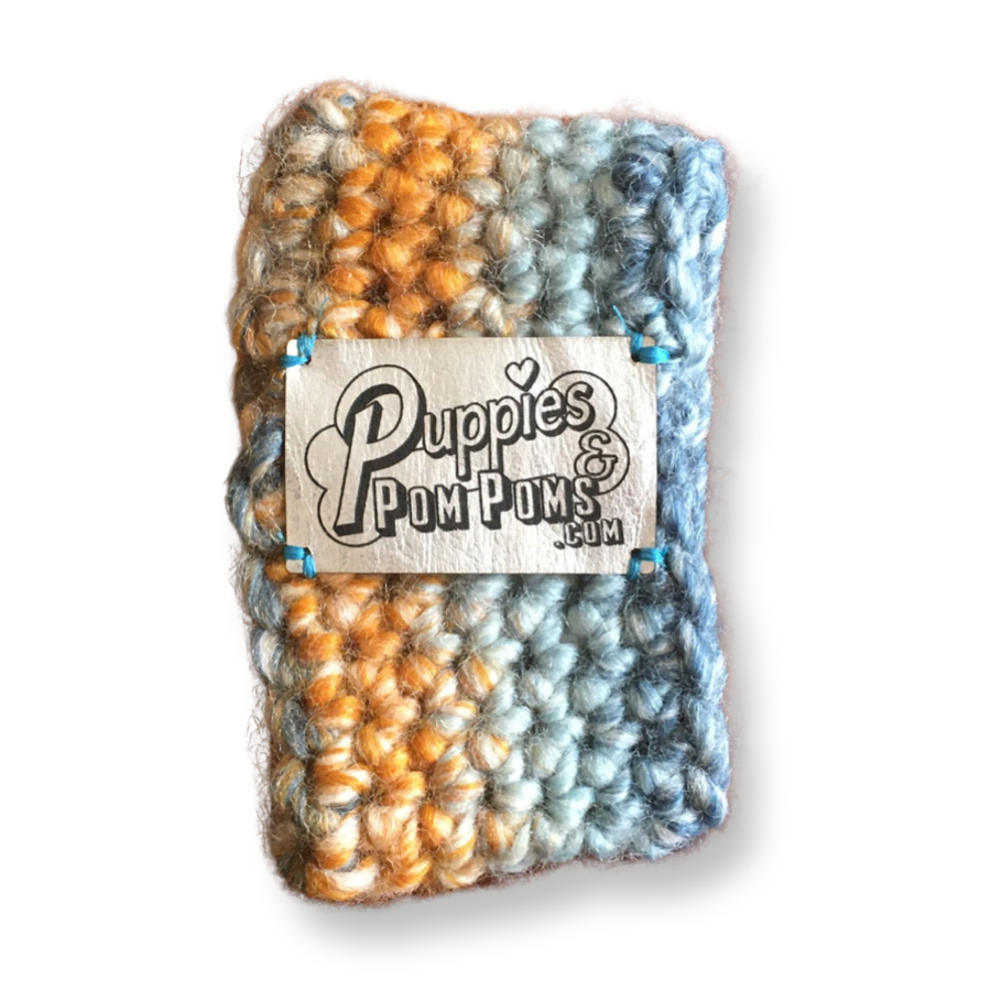 Ombré Blue / Orange Crochet Dog Snood / Buff