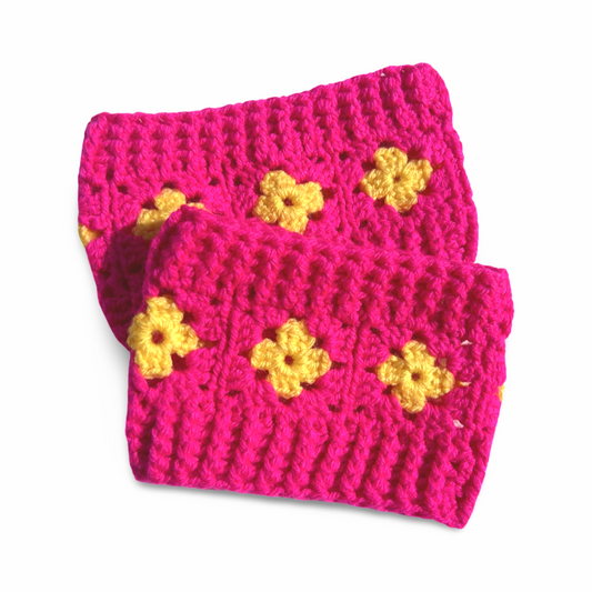 Crochet Dog Snood - Hot Pink