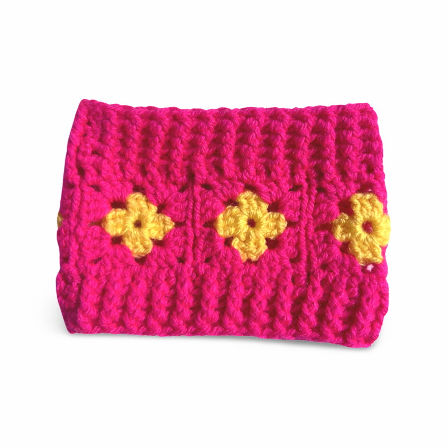 Crochet Dog Snood - Hot Pink