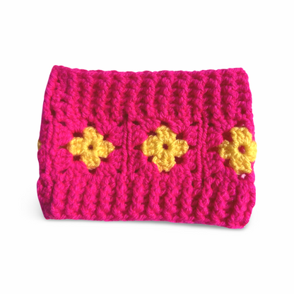 Crochet Dog Snood - Hot Pink