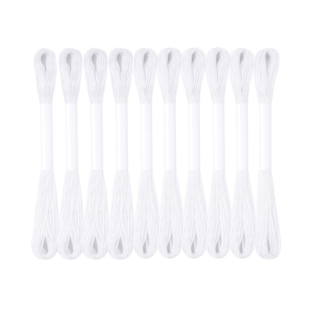 Hilo Mouliné – Pack 12 Madejas Blanco