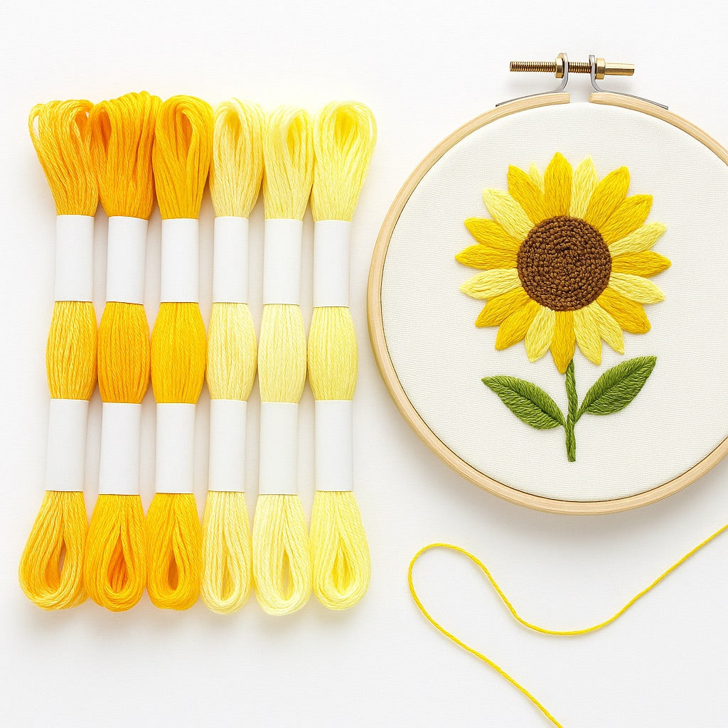 Hilo Mouliné – Pack 12 Madejas Tonos Amarillos