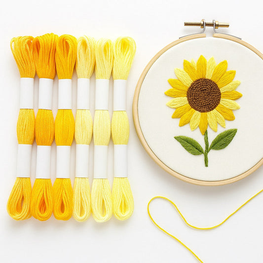 Hilo Mouliné – Pack 12 Madejas Tonos Amarillos