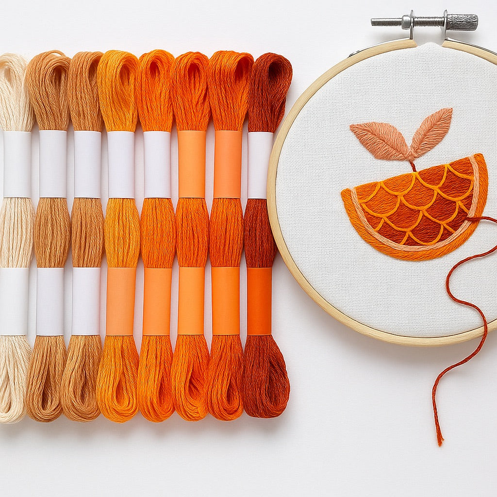 Hilo Mouliné – Pack 12 Madejas Tonos Naranjas