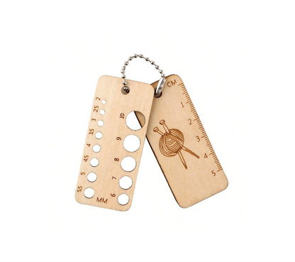 Agujas circulares de punto 80 cm - Set de 8 uds con medidor de agujas