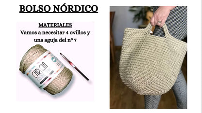 Tutorial Bolso Nórdico a crochet para diestras