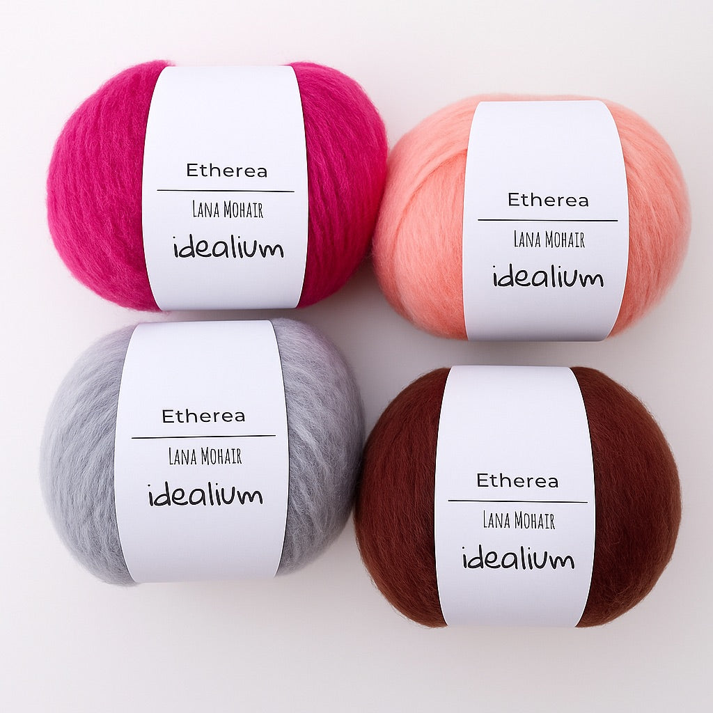 Ovillo Idealium Etherea – Lana y Mohair 25 g, sedoso y esponjoso