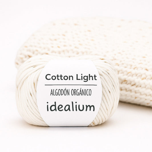 Ovillo Idealium Cotton Light Confetti – Algodón 50 g con efecto moteado