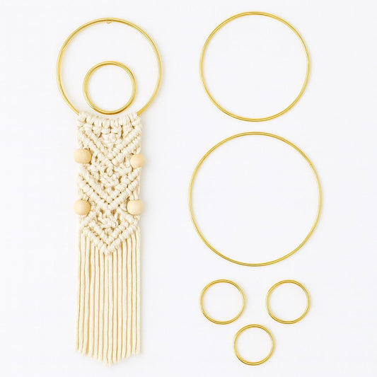 Pack Aros y Estructuras Doradas | Macramé