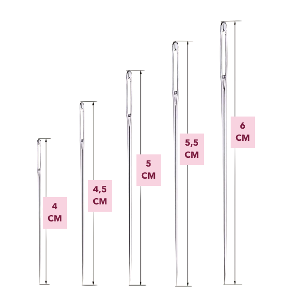 Agujas de bordado 25 ud