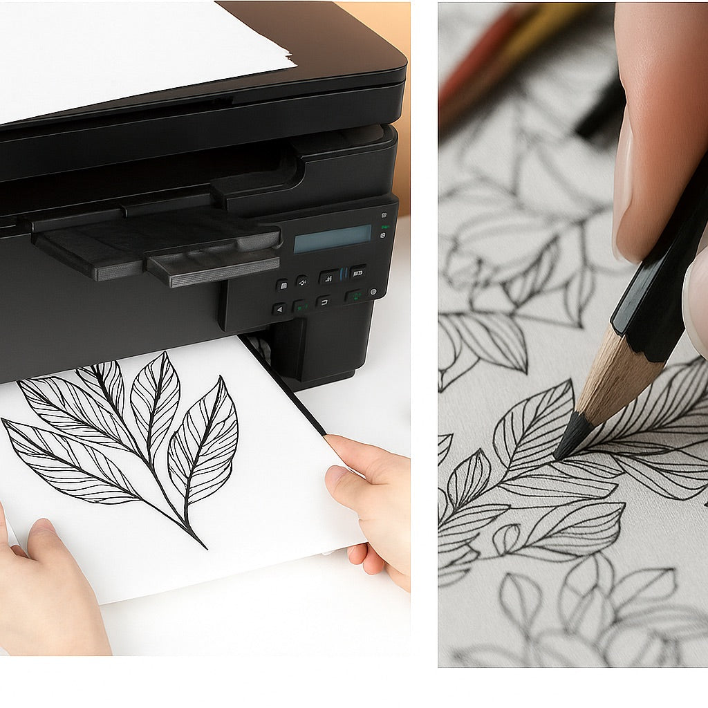 Pack de 8 hojas A4 hidrosolubles para bordar – Plantillas en blanco