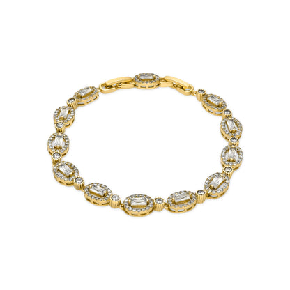 Pulsera con Circonita Brillante acabado oro 18k - Nidul