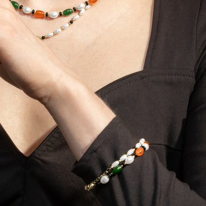 Pulsera con Onix acabado oro 18k - Coepil
