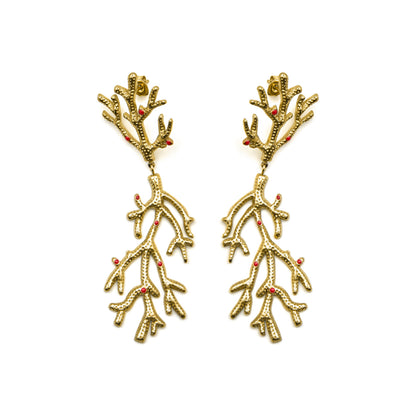 Pendientes acabado oro 18k - Ikuzol