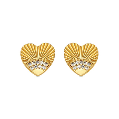 Pendientes con Circonita Brillante acabado oro 18k - Kripo