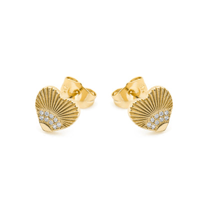 Pendientes con Circonita Brillante acabado oro 18k - Kripo