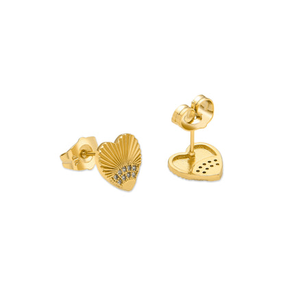 Pendientes con Circonita Brillante acabado oro 18k - Kripo
