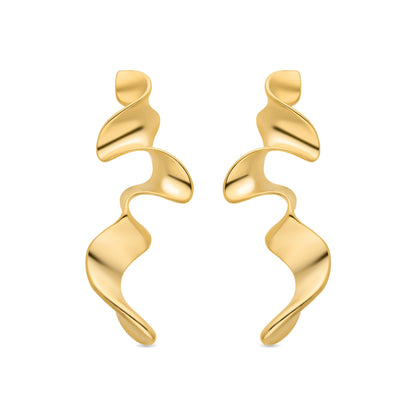 Pendientes acabado oro 18k - Triyie