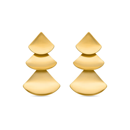 Pendientes acabado oro 18k - Lyoda