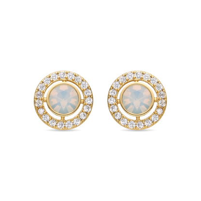Pendientes con Circonita Brillante acabado oro 18k - Riashe