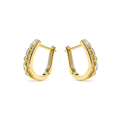Pendientes acabado oro amarillo de 18k y Circonita Brillante - Hyco