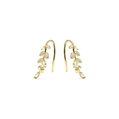 Pendientes acabado oro amarillo de 18k y Circonita Brillante - Sudceo