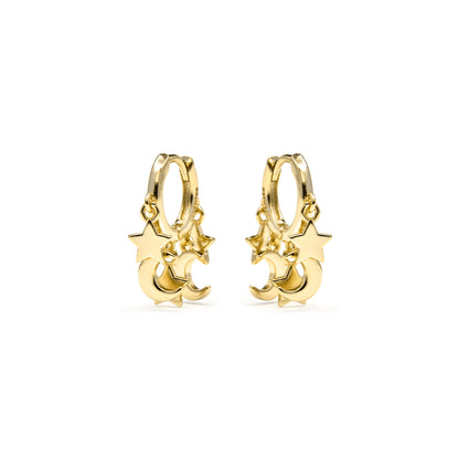 Pendientes acabado oro amarillo de 18k - Praz