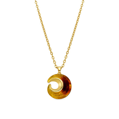 Collar con Resina Ambar acabado oro 18k - Overnya