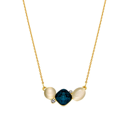 Collar con Ojo de Gato acabado oro 18k - Sitla