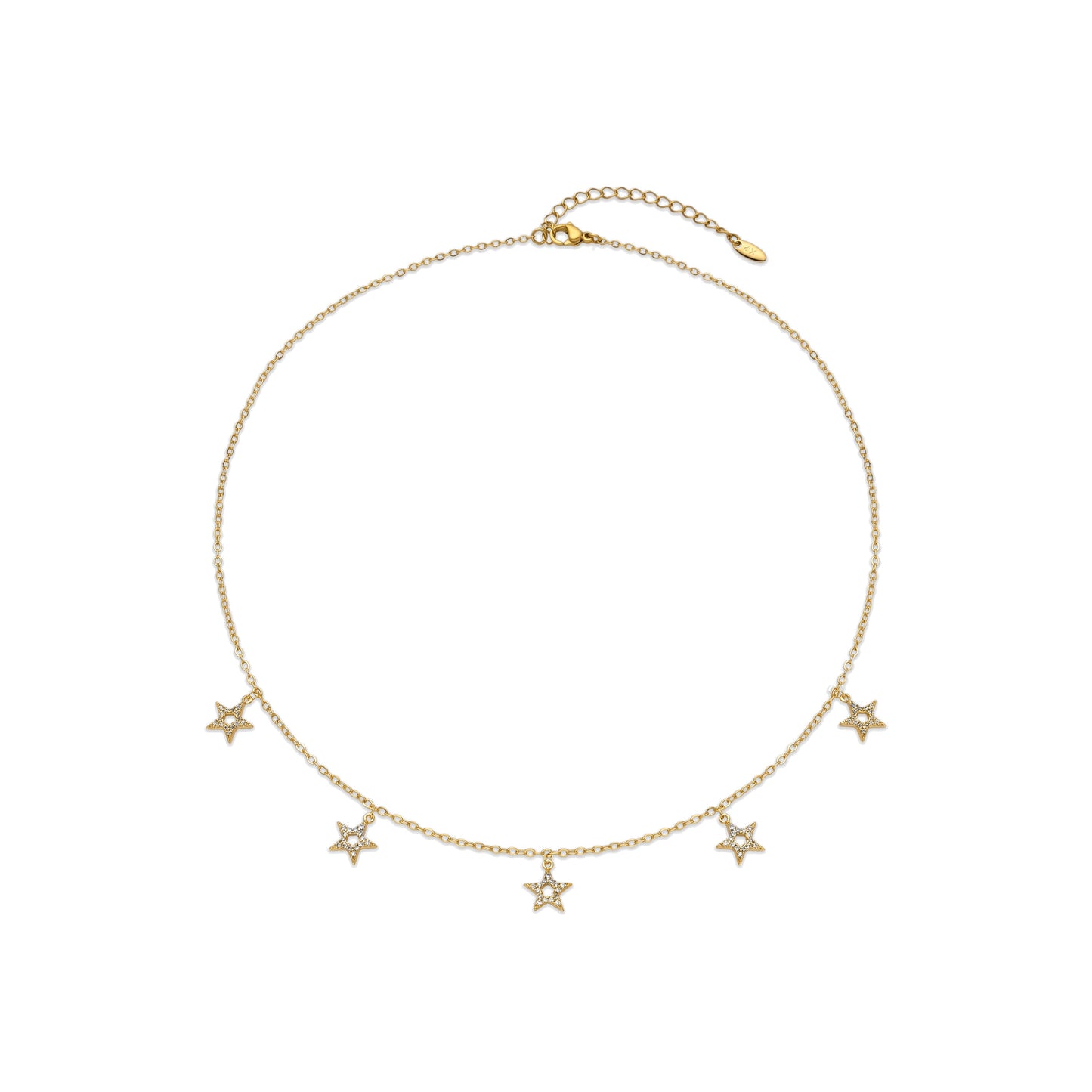 Collar con Circonita Brillante acabado oro 18k - Zeam