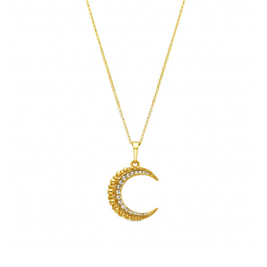 Collar con Circonita Brillante acabado oro 18k - Saisle