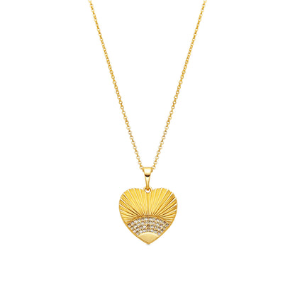 Collar con Circonita Brillante acabado oro 18k - Emmu