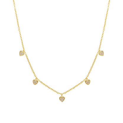 Collar con Circonita Brillante acabado oro 18k - Ridbe