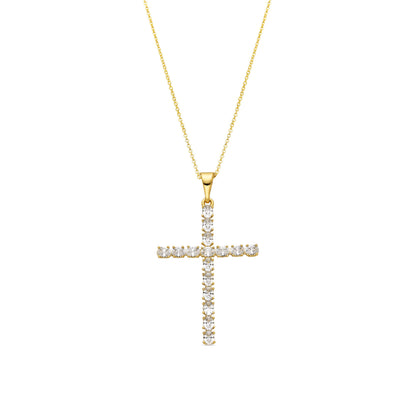 Collar con Circonita Brillante acabado oro 18k - Buteo