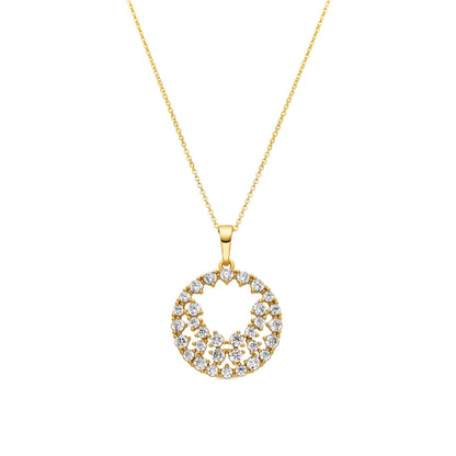 Collar con Circonita Brillante acabado oro 18k - Sili